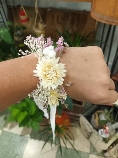 Bracelet de mariage fleuri